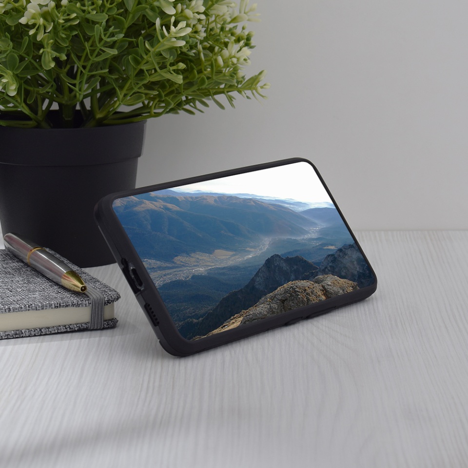 Husa pentru Samsung Galaxy S25 Plus, SKYDDAR INNOVATION, Glinth cu Inel Rotativ 360° Magnetic, Negru, set cu sticker - 1 | YEO