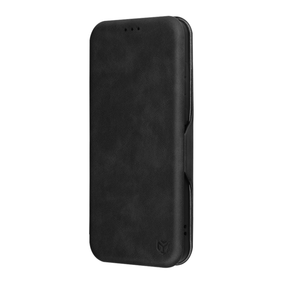 Husa pentru Samsung Galaxy S25 Plus, SKYDDAR INNOVATION, Safe Wallet tip carte din Piele Ecologica, Suport Carduri, Inchidere Magnetica, Negru, set cu sticker - 3 | YEO