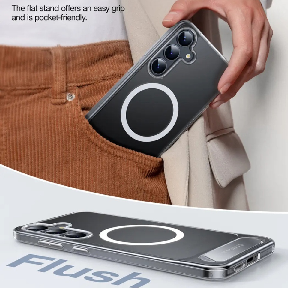 Husa pentru Samsung Galaxy S25, Torras Pstand MagSafe, Transparenta - 2 | YEO