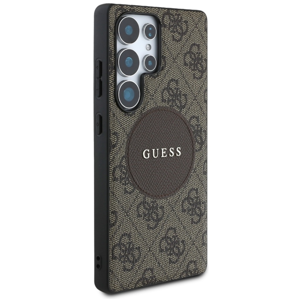 Husa pentru Samsung Galaxy S25 Ultra, Circle Classic Logo MagSafe, Guess, Maro - 3 | YEO