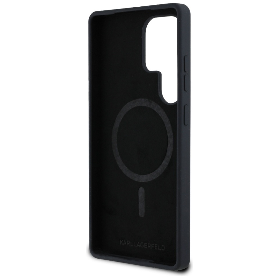 Husa pentru Samsung Galaxy S25 Ultra, Silicone MagSafe, Karl Lagerfeld - Negru - 6
