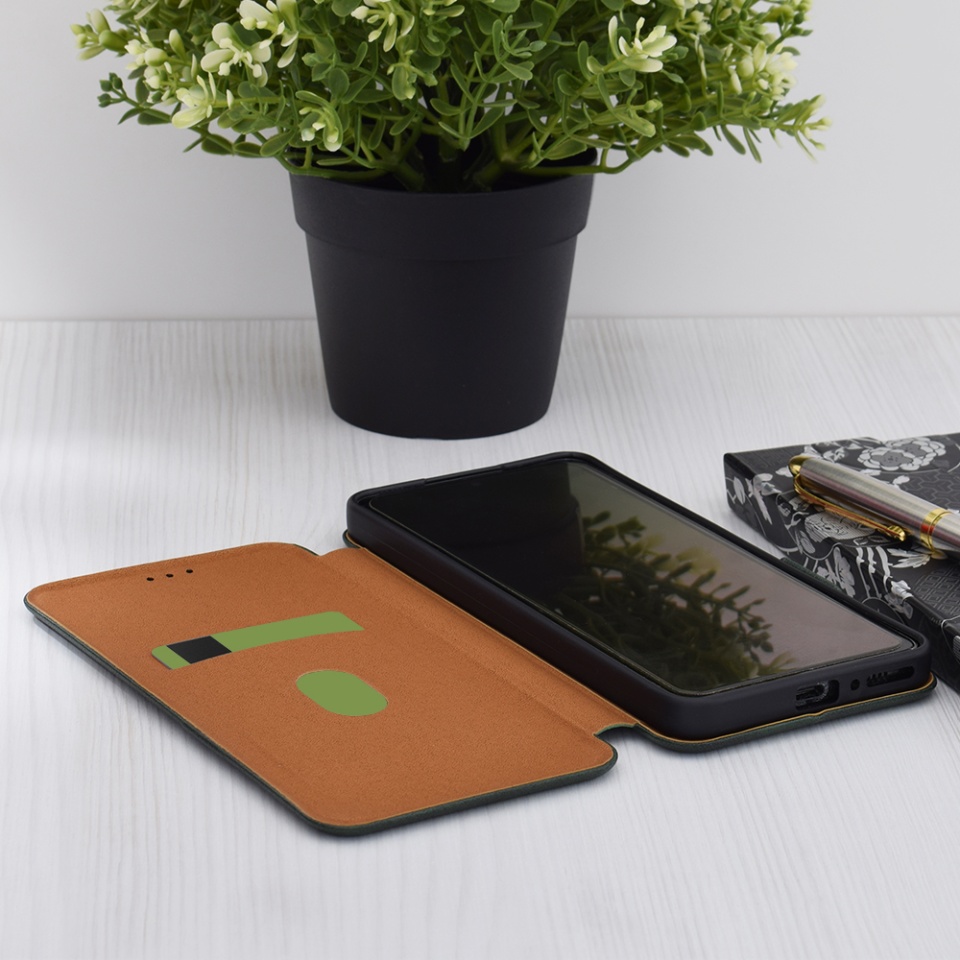Husa pentru Samsung Galaxy S25 Ultra, SKYDDAR INNOVATION, Safe Wallet tip carte din Piele Ecologica, Suport Carduri, Inchidere Magnetica, Verde, set cu sticker - 2 | YEO