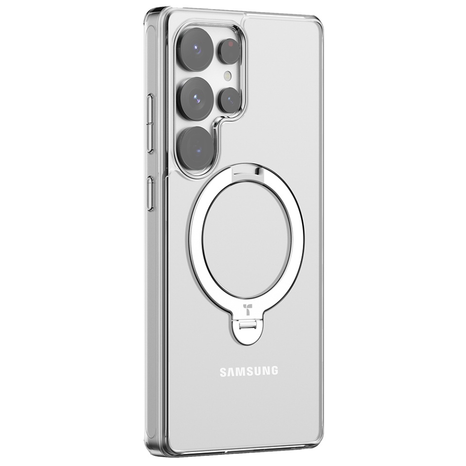 Husa pentru Samsung Galaxy S25 Ultra, Torras Ostand Spin MagSafe, Transparenta - 1 | YEO