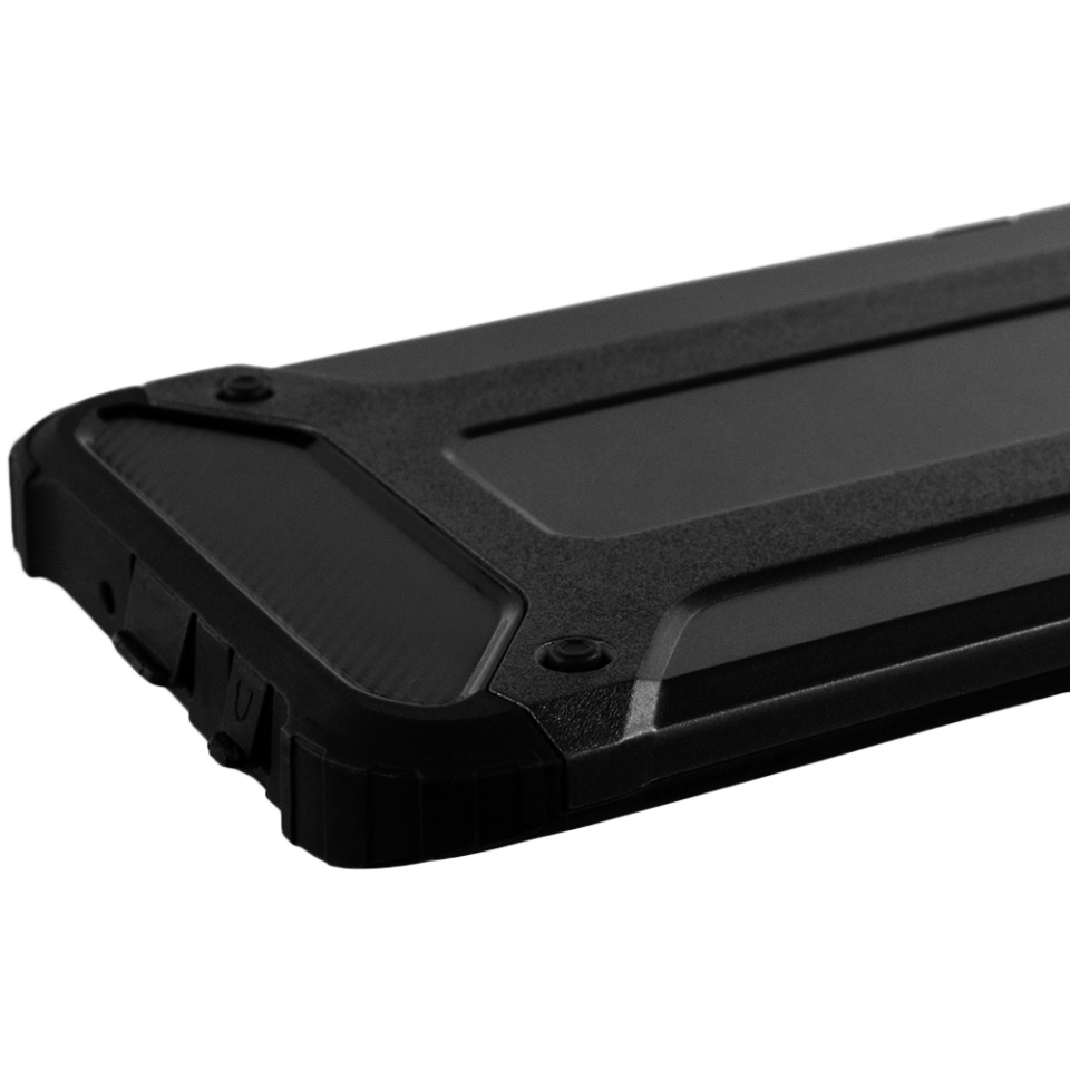 Husa pentru Samsung Galaxy S7 Edge, SKYDDAR INNOVATION, Hybrid Armor, din Plastic Dur, Margini Cauciucate, Antisoc, set cu sticker, Negru - 3 | YEO