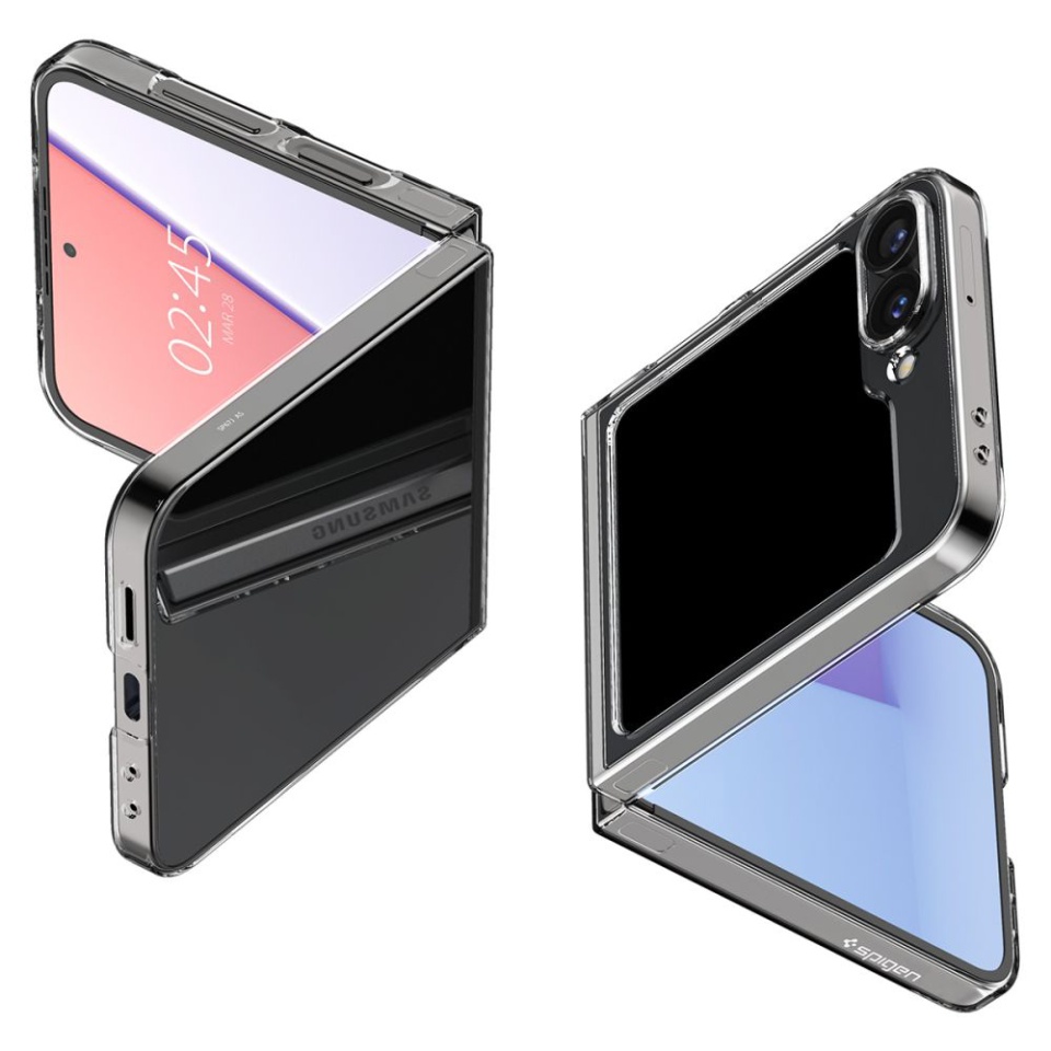 Husa pentru Samsung Galaxy Z Flip6 din silicon premium, Spigen Air Skin - Transparenta