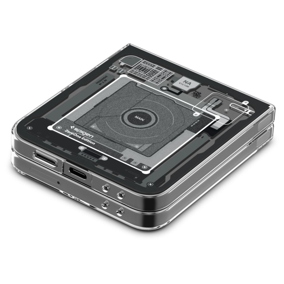 Husa pentru Samsung Galaxy Z Flip6 din silicon premium, Spigen Air Skin - Negru/transparenta - 3 | YEO