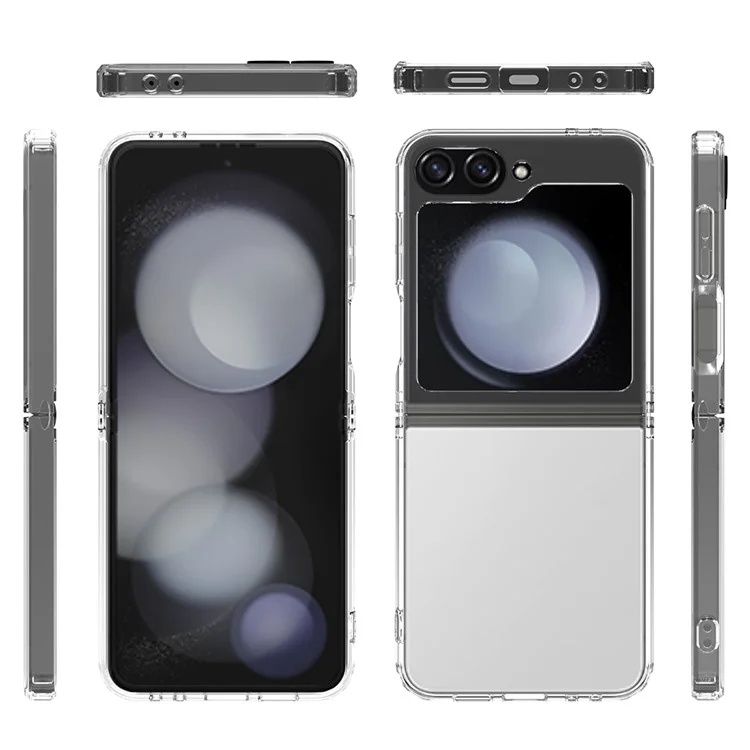 Husa pentru Samsung Galaxy Z Flip6 din silicon transparent, SKDR ClearGuard - Transparent - 3 | YEO