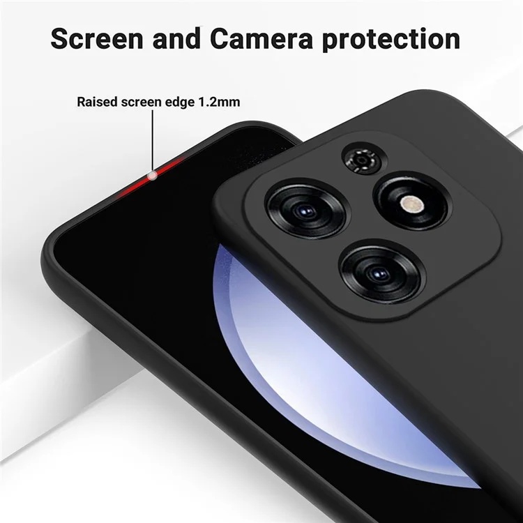 Husa pentru Tecno Spark Go 2024 / Spark 20C din Silicon Catifelat, Protectie Premium, Skyddar SoftElegance - Negru - 1 | YEO