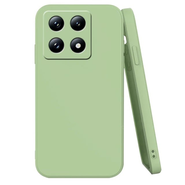 Husa pentru Xiaomi 14T din Silicon Catifelat, Protectie Premium, Skyddar SoftElegance - Verde deschis