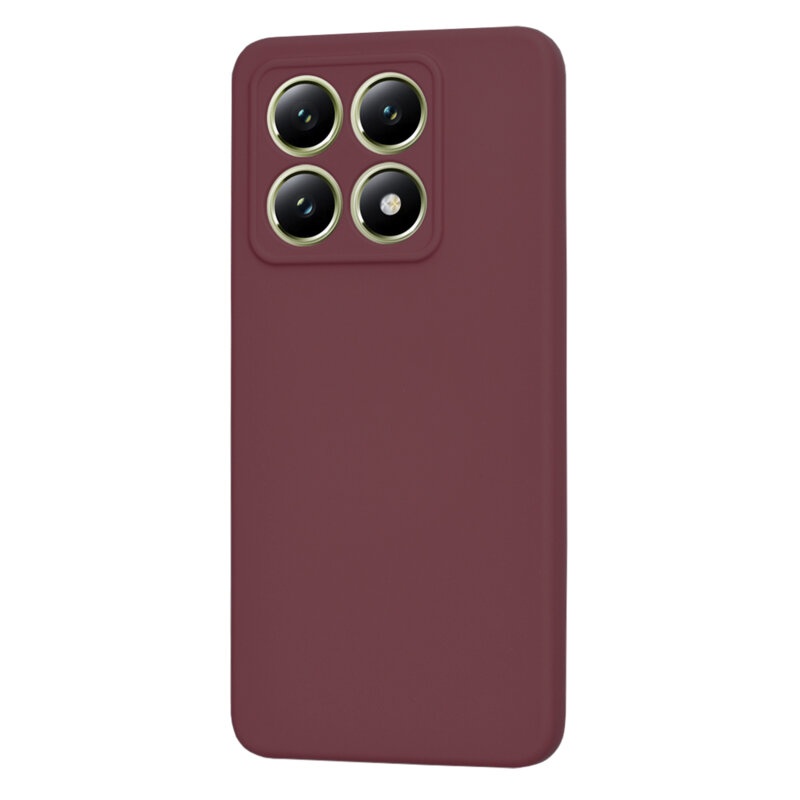 Husa pentru Xiaomi 14T din Silicon Catifelat, Protectie Premium, Skyddar SoftElegance - Bordo - 2 | YEO