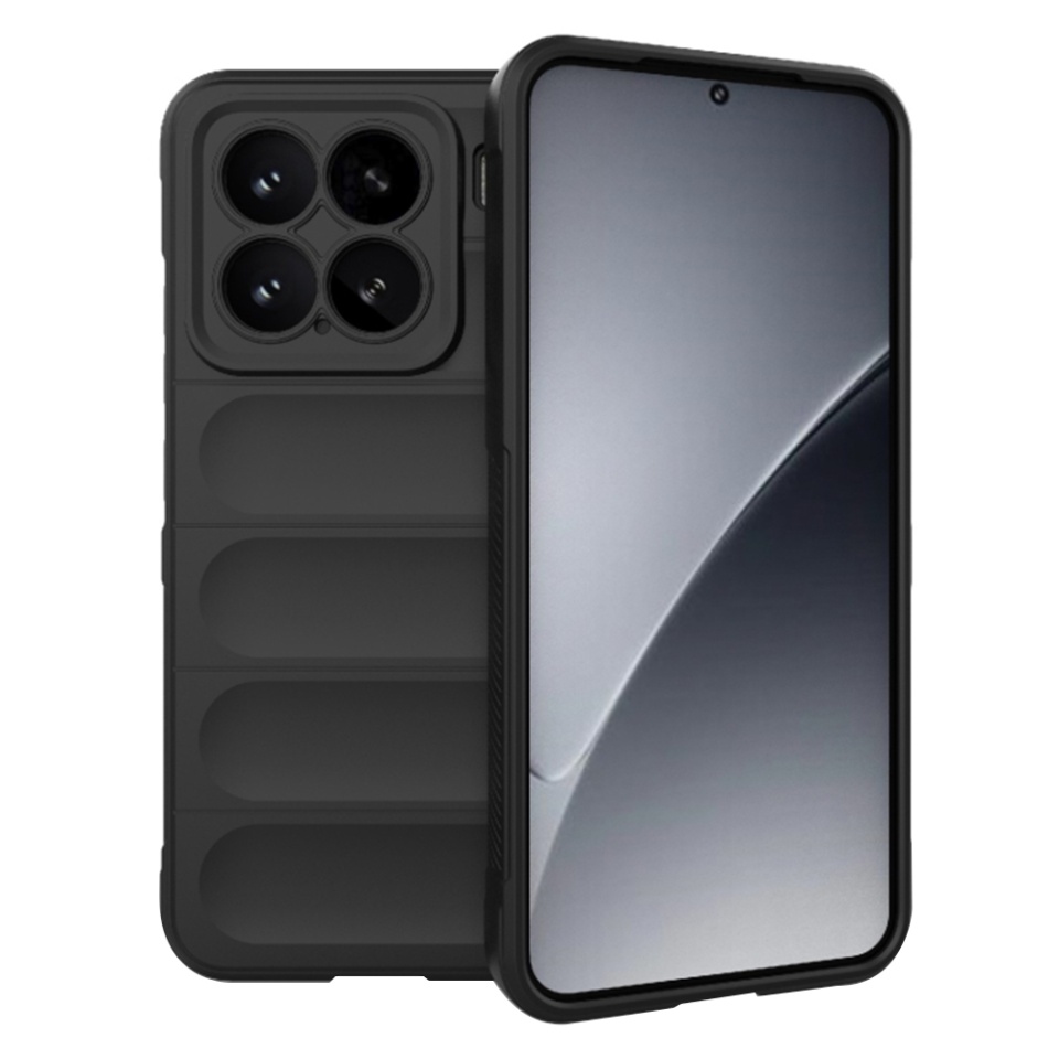 Husa pentru Xiaomi 15 eleganta, din silicon mat, SKDR Vogue - Negru