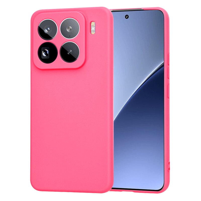 Husa pentru Xiaomi 15 Pro din Silicon Catifelat, Protectie Premium, Skyddar SoftElegance - Fucsia