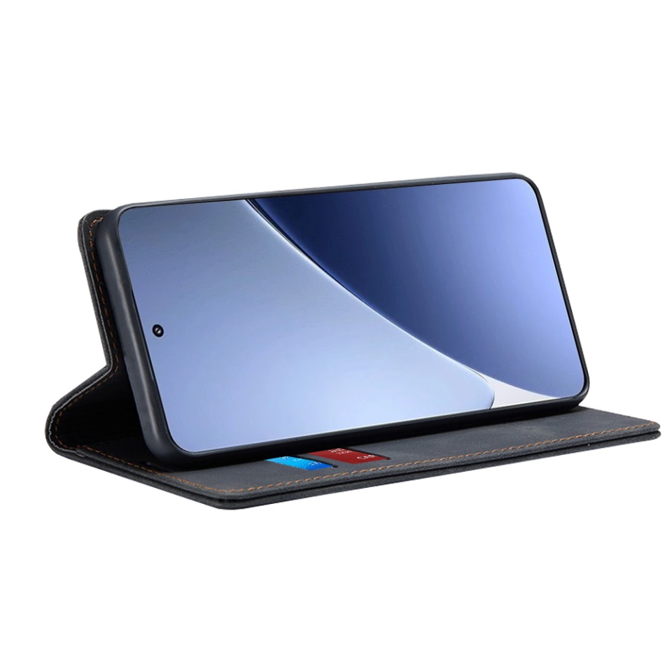 Husa pentru Xiaomi 15 Pro, SKYDDAR INNOVATION, Soft Wallet, tip Carte din piele Eco Premium, cu Portofel Interior, Negru, set cu sticker - 1 | YEO