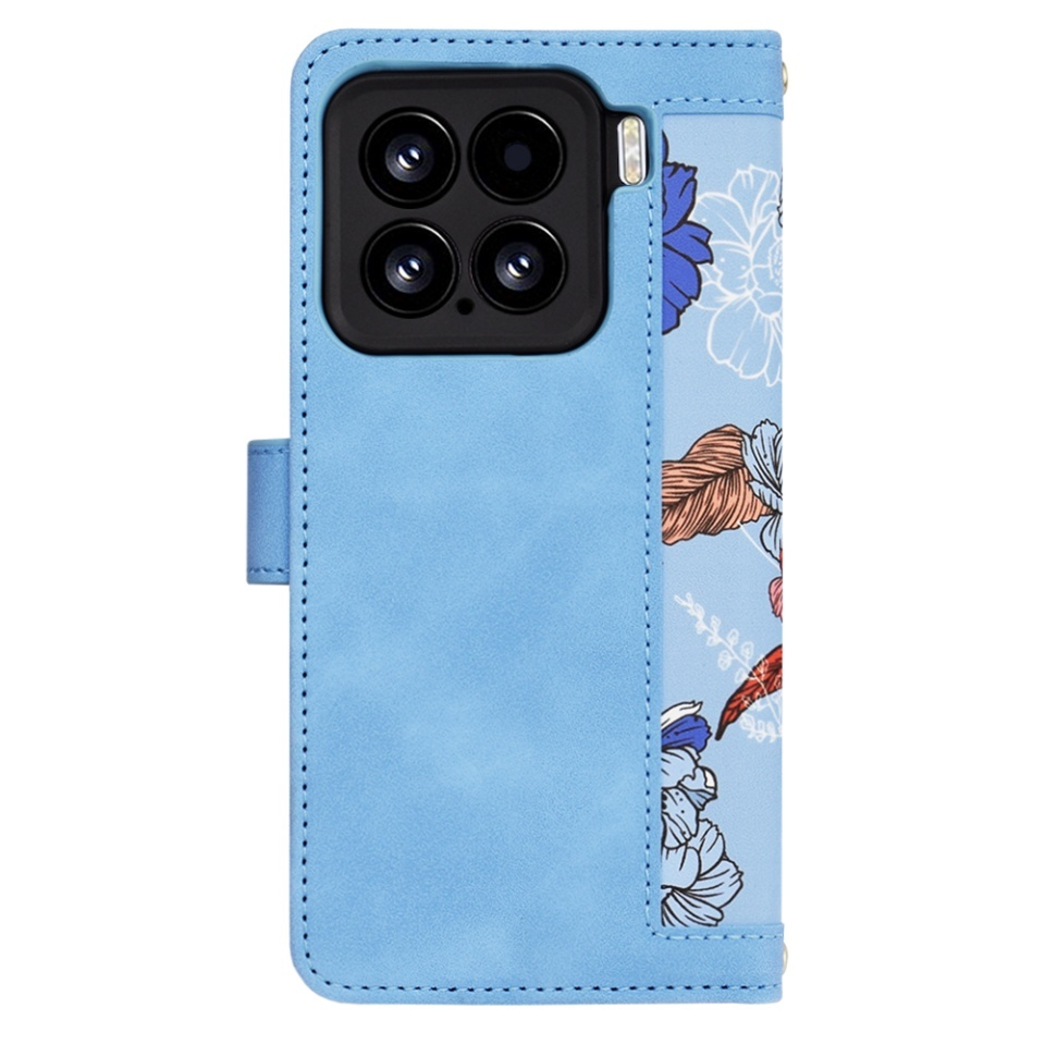 Husa pentru Xiaomi 15, SKYDDAR INNOVATION, Flipcraft din Piele Ecologică, Stand Integrat, Buzunare pentru Carduri, set cu sticker, Bleu - 2 | YEO