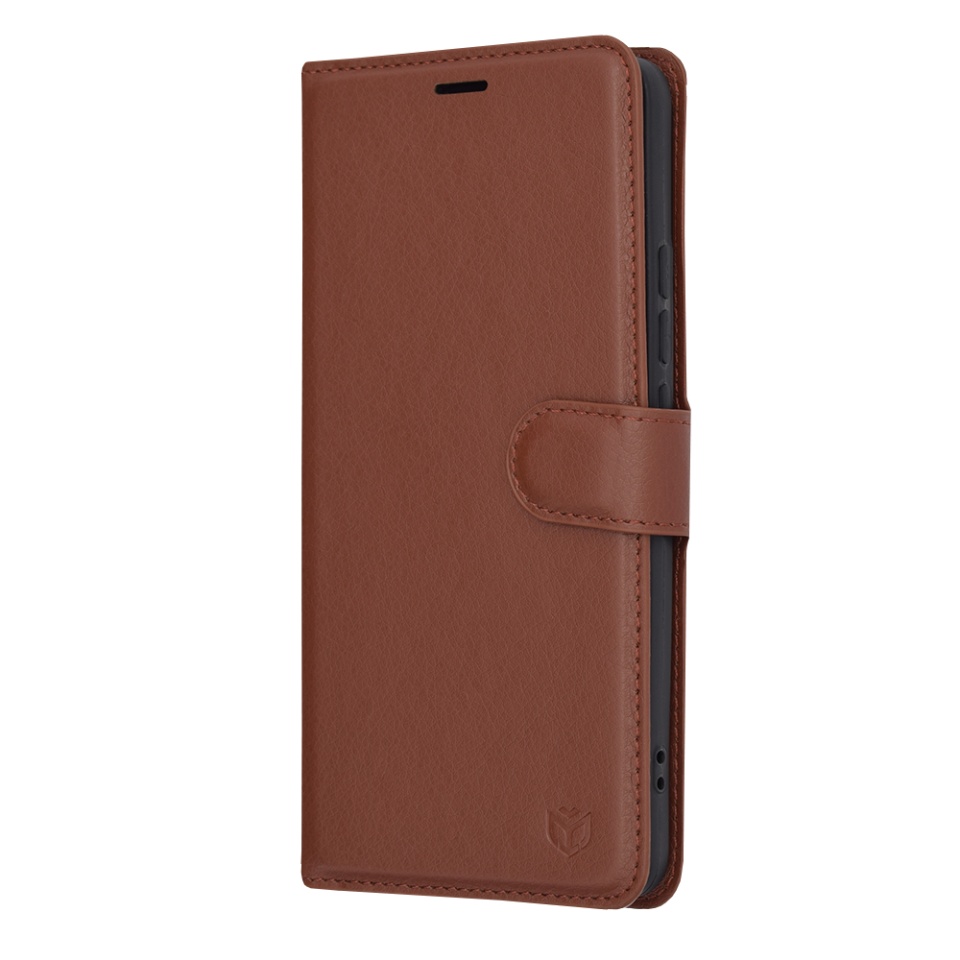 Husa pentru Xiaomi Poco X6 Pro tip Carte, cu Portofel Interior, Finisaje Premium, SKYDDAR Leather Wallet - Maro - 3 | YEO