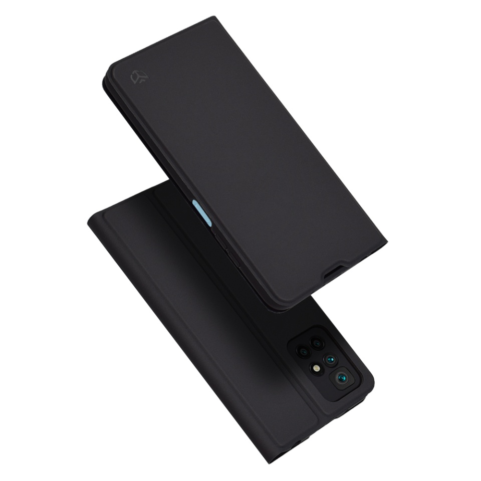 Husa pentru Xiaomi Redmi 10 / Redmi 10 2022, SKYDDAR INNOVATION, Magskin Book, tip Carte cu Portofel Interior, set cu sticker, Negru