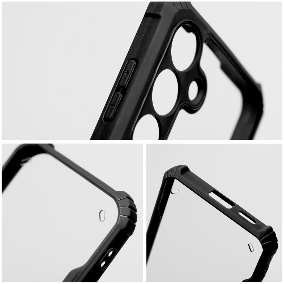 Husa pentru Xiaomi Redmi 13C 4G, anti soc, Skyddar StealthArmor - Negru - 3 | YEO