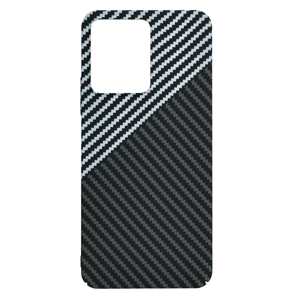 Husa pentru Xiaomi Redmi 13C 4G / Poco C65 / Redmi 13C 5G, SKYDDAR INNOVATION, textura carbon, Carbonite FiberShell, set cu sticker, Gri, - 3 | YEO