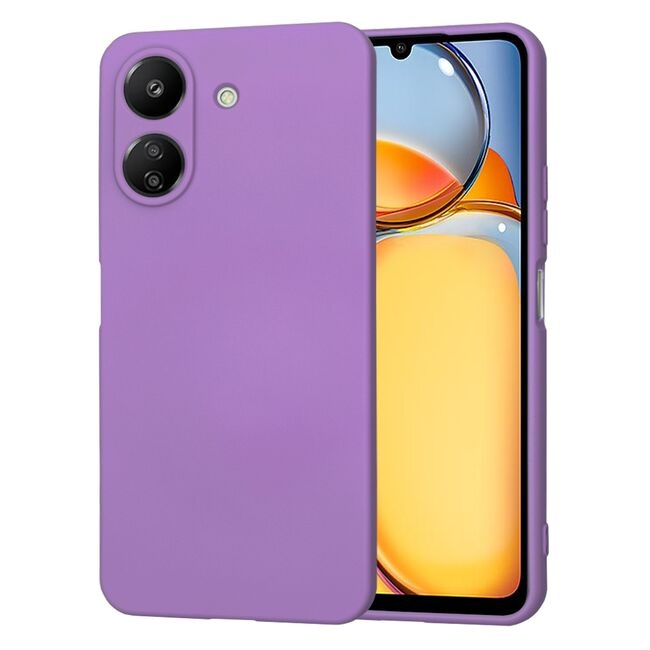 Husa pentru Xiaomi Redmi 13C 5G / Poco M6 din Silicon Catifelat, Protectie Premium, Skyddar SoftElegance - Mov