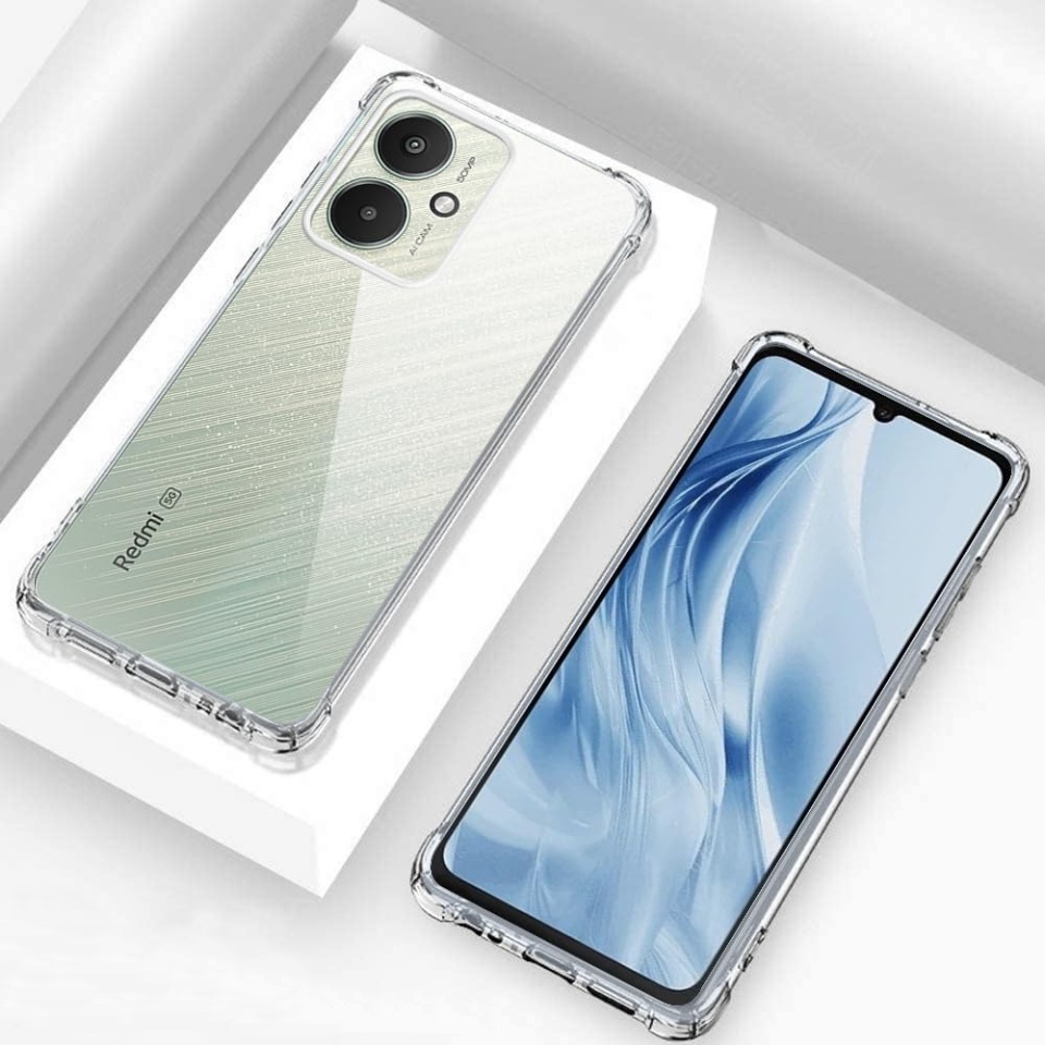 Husa pentru Xiaomi Redmi 13C 5G / Poco M6 , SKYDDAR INNOVATION, Shockproof Clear din Silicon Slim, Transparenta, set cu sticker - 2 | YEO