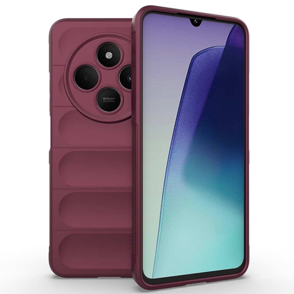 Husa pentru Xiaomi Redmi 14C eleganta, din silicon mat, SKDR Vogue - Bordo