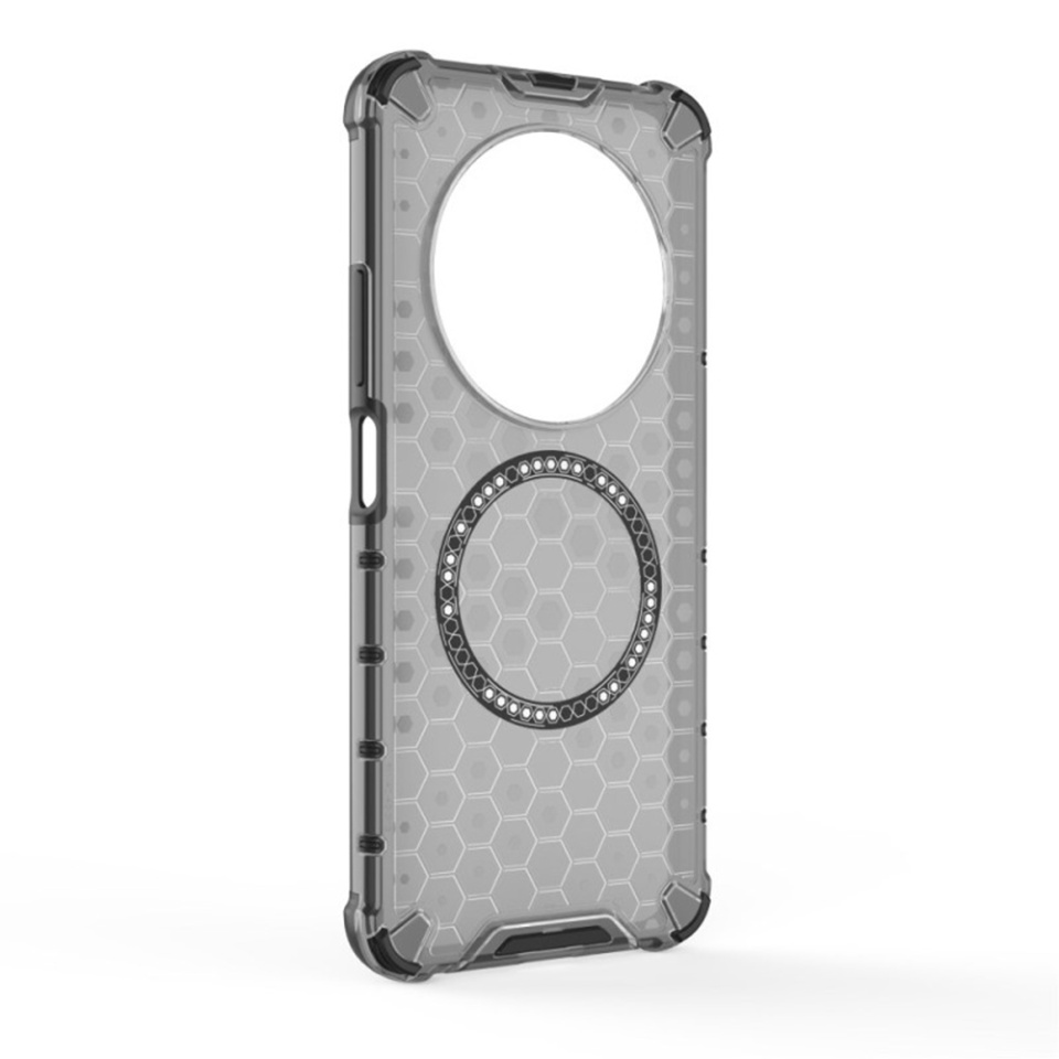Husa pentru Xiaomi Redmi 14C / Poco C75, SKYDDAR INNOVATION, HoneyComb Shield MagSafe, Negru, set cu sticker - 2 | YEO