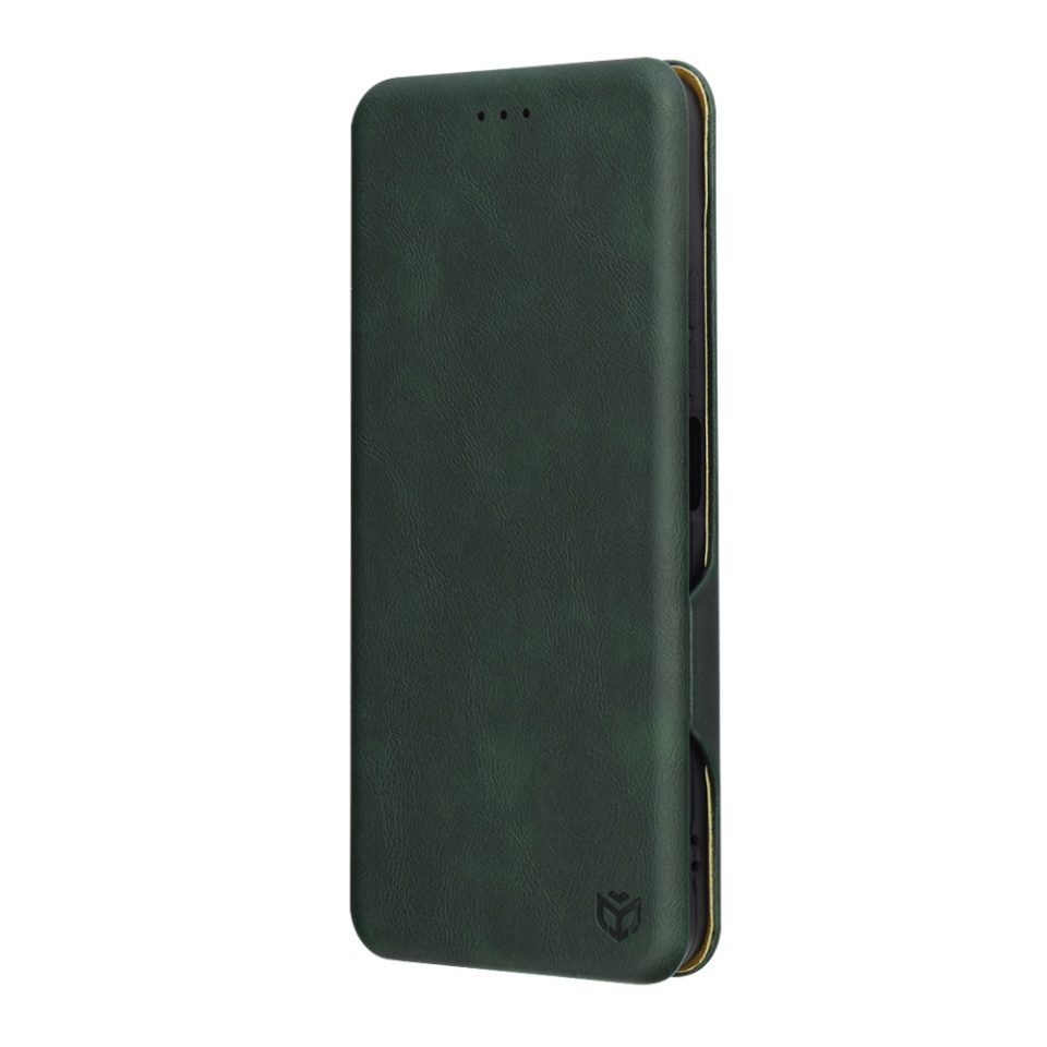 Husa pentru Xiaomi Redmi 14C / Poco C75, SKYDDAR INNOVATION, Safe Wallet tip carte din Piele Ecologica, Suport Carduri, Inchidere Magnetica, Verde, set cu sticker - 3 | YEO