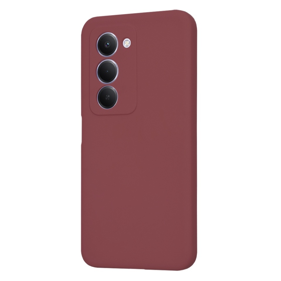 Husa pentru Xiaomi Redmi 15 5G / Redmi 15 4G, SKYDDAR INNOVATION, din Silicon Catifelat, SoftElegance, set cu sticker, Bordo - 2 | YEO