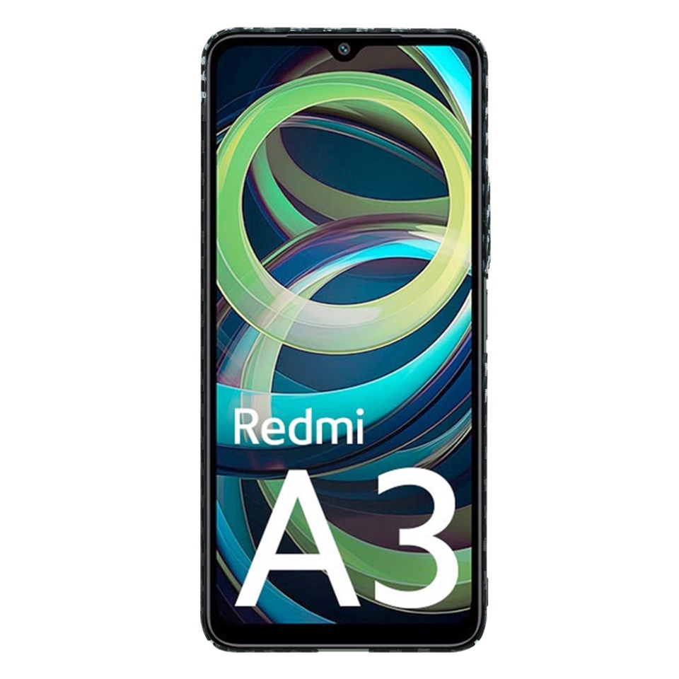 Husa pentru Xiaomi Redmi A3 / Redmi A3x, SKYDDAR INNOVATION, textura carbon, Carbonite FiberShell, set cu sticker, Gri, - 1 | YEO