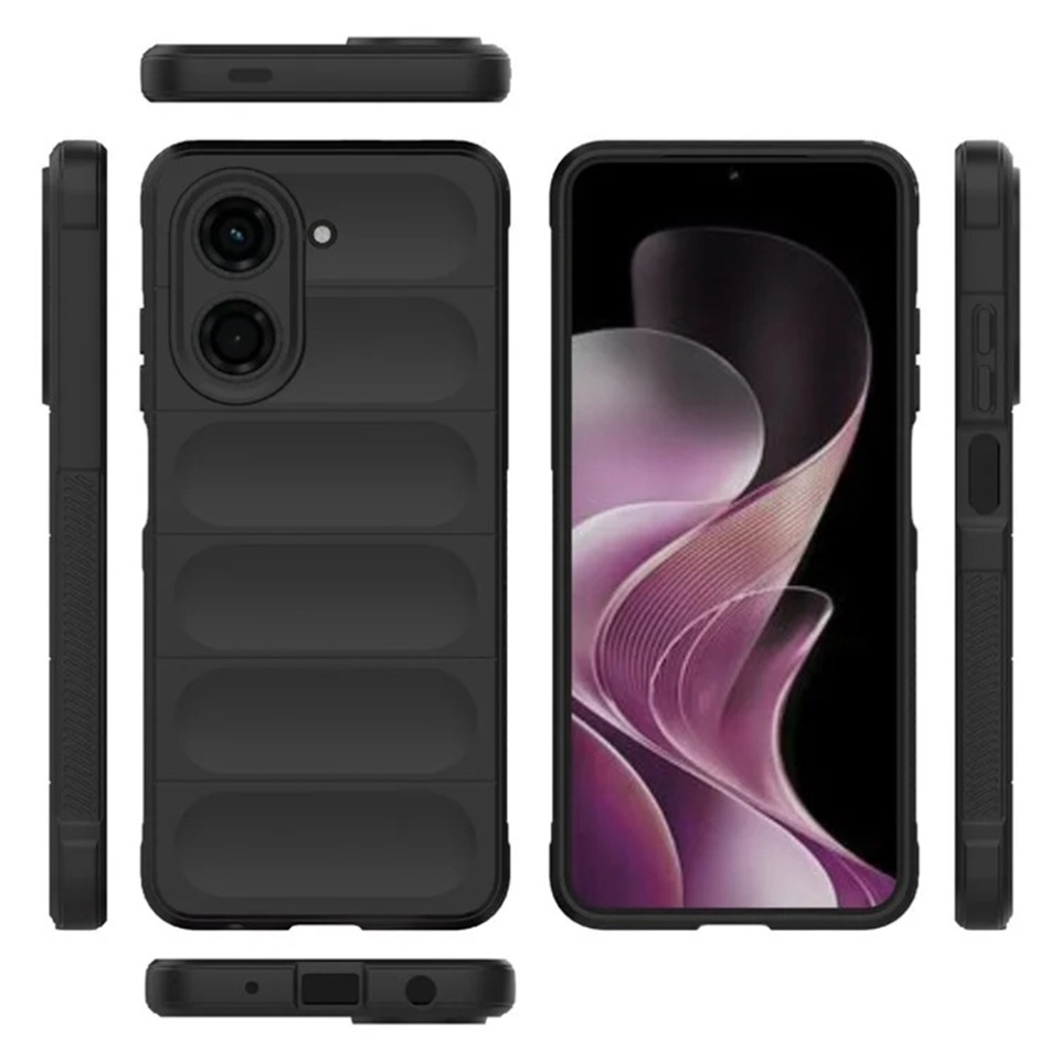 Husa pentru Xiaomi Redmi A5 4G (Regional), SKYDDAR INNOVATION, Magic Shield, din Silicon Mat, set cu sticker, Negru - 2 | YEO