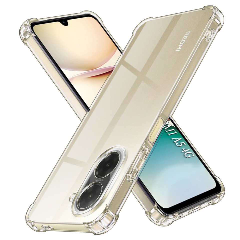 Husa pentru Xiaomi Redmi A5 4G (Regional), SKYDDAR INNOVATION, Shockproof Clear Silicone, Silicon Slim, set cu sticker, Transparenta