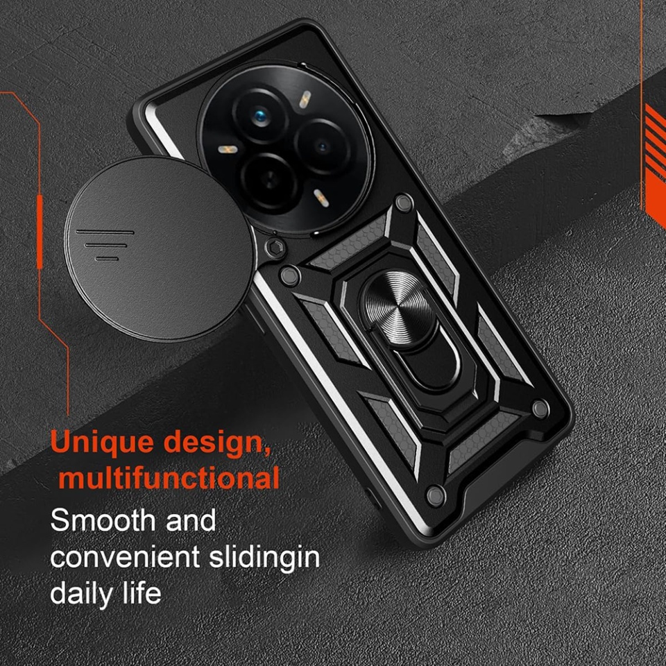 Husa pentru Xiaomi Redmi A5 4G (Standard), SKYDDAR INNOVATION, CamShield, Negru, set cu sticker - 2 | YEO