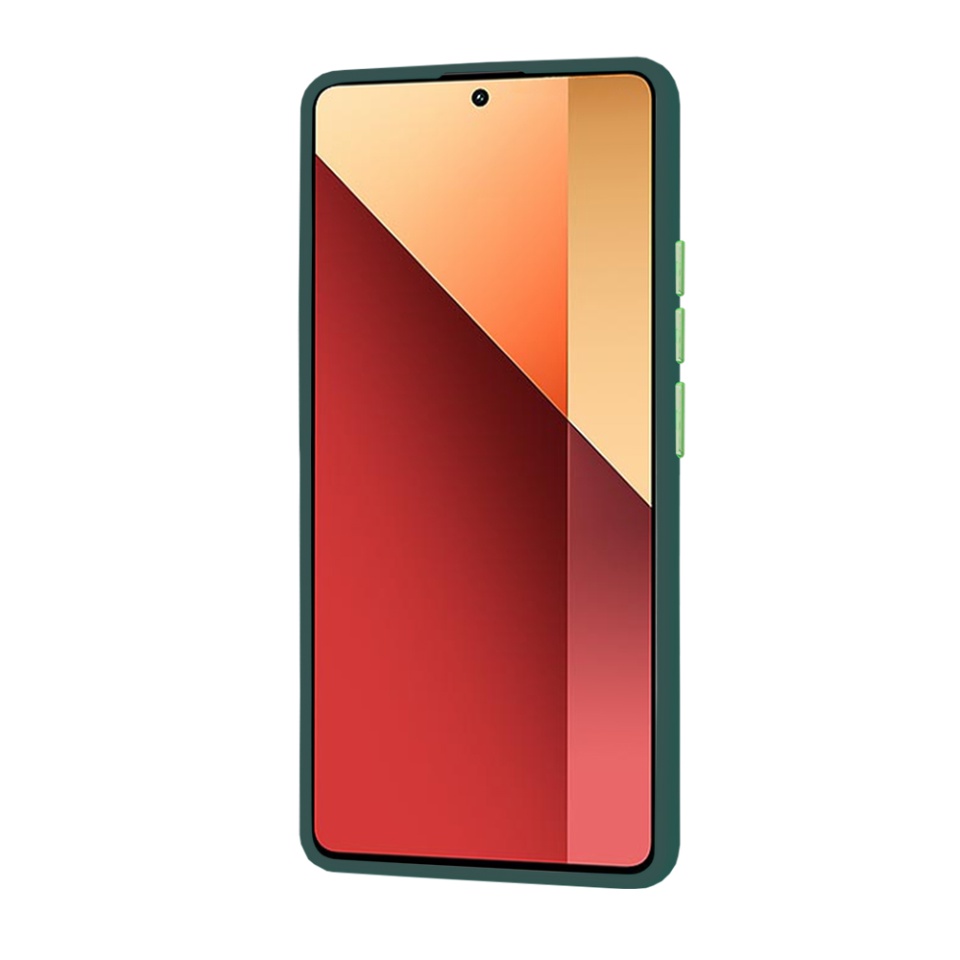 Husa pentru Xiaomi Redmi Note 13 Pro 4G / Poco M6 Pro 4G, ce Absoarbe Cele mai Aspre Socuri, Skyddar Frosted - Verde inchis - 2 | YEO