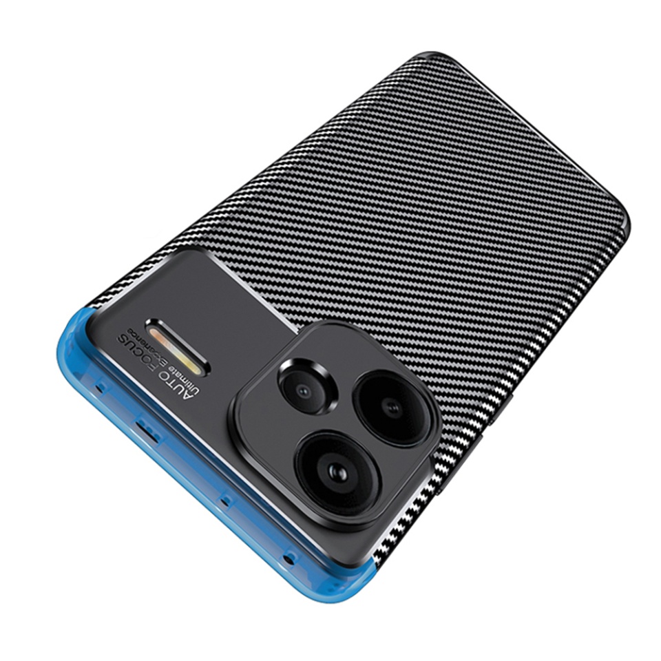 Husa pentru Xiaomi Redmi Note 13 Pro+ 5G, SKYDDAR INNOVATION, CarbonFiber, Antisoc, Negru, set cu sticker - 3 | YEO