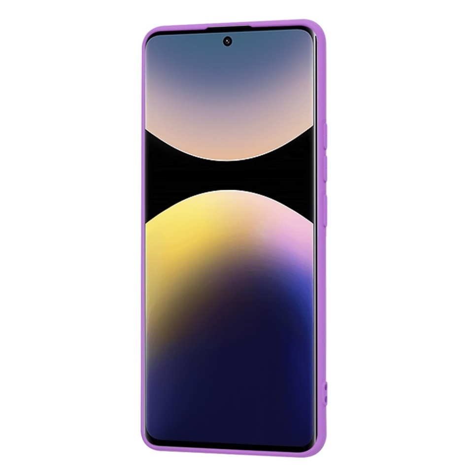 Husa pentru Xiaomi Redmi Note 14 Pro 5G / Poco X7, SKYDDAR INNOVATION, din Silicon Catifelat, SoftElegance, set cu sticker, Mov - 1 | YEO