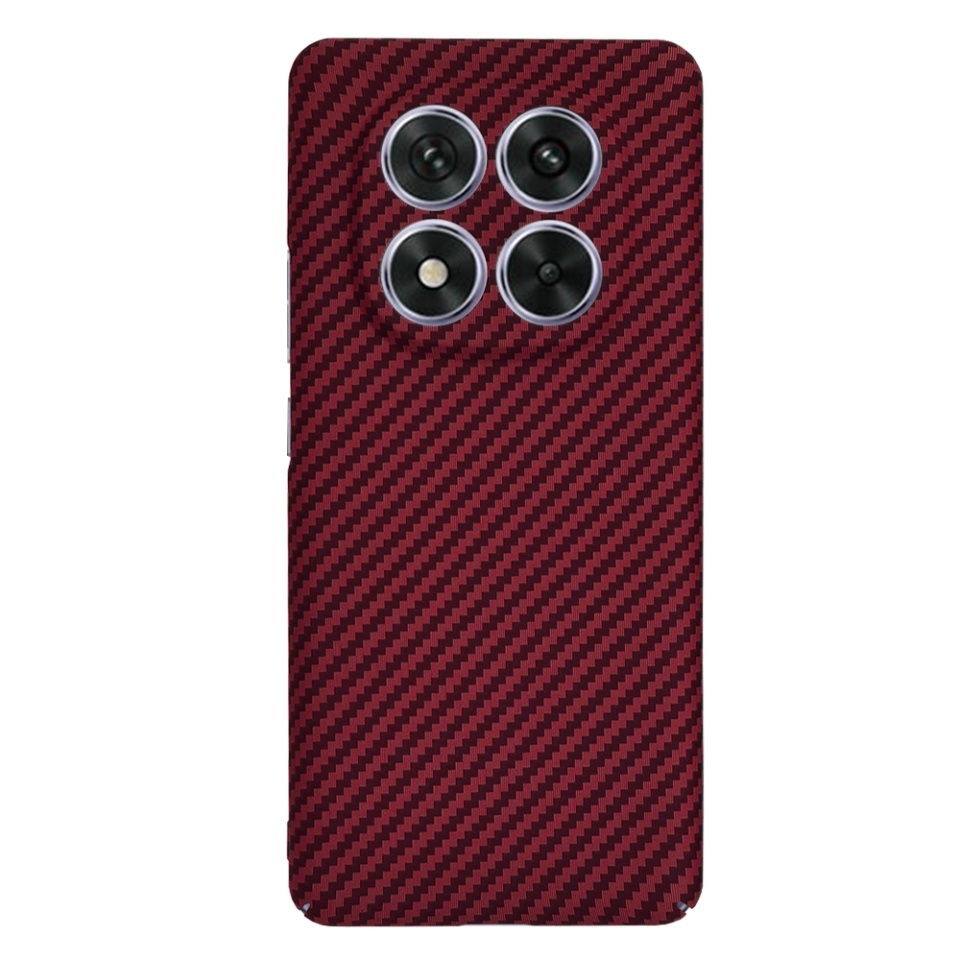 Husa pentru Xiaomi Redmi Note 14 Pro 5G / Poco X7, SKYDDAR INNOVATION, textura carbon, Carbonite FiberShell, set cu sticker, Rosu, - 2 | YEO