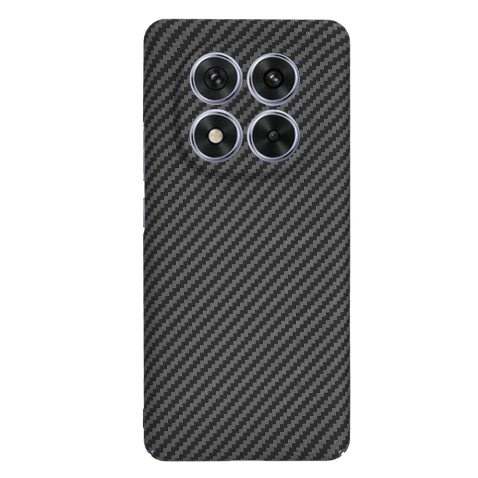 Husa pentru Xiaomi Redmi Note 14 Pro 5G / Poco X7, SKYDDAR INNOVATION, textura carbon, Carbonite FiberShell, set cu sticker, Negru, - 2 | YEO
