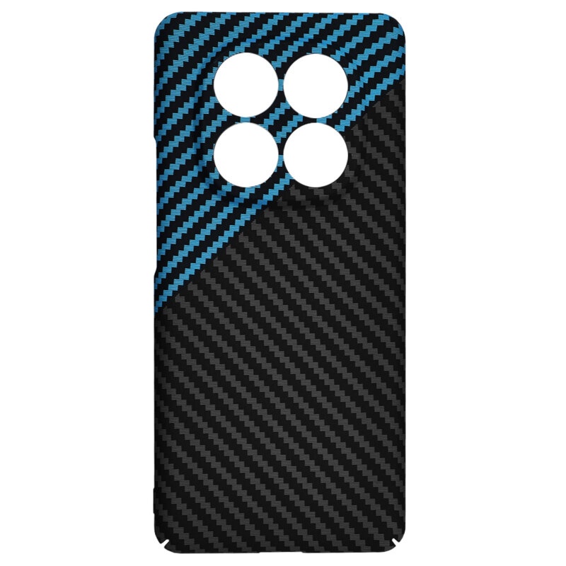 Husa pentru Xiaomi Redmi Note 14 Pro+ 5G, SKYDDAR INNOVATION, Carbonite FiberShell, Bleu, set cu sticker - 3 | YEO