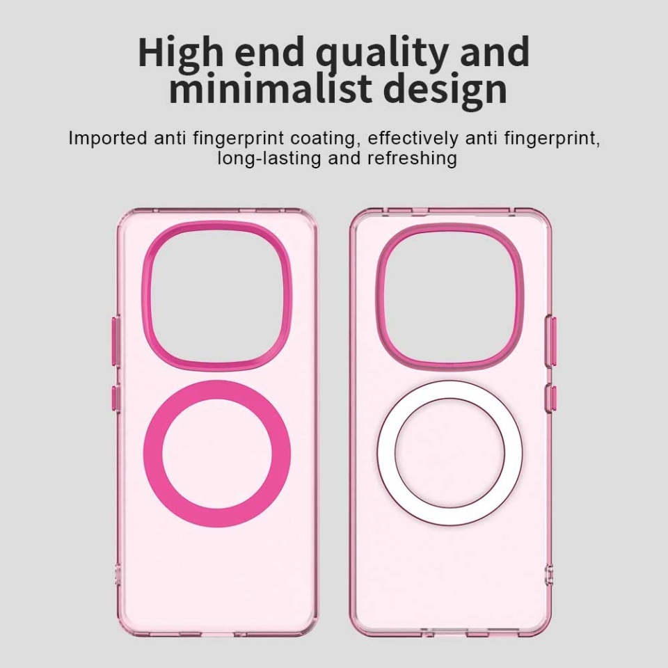 Husa pentru Xiaomi Redmi Note 14 Pro+ 5G, SKYDDAR INOVATION, CandyCase, Magsafe, set cu sticker, Roz - 2 | YEO
