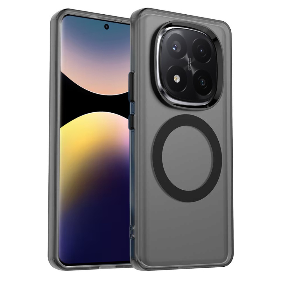 Husa pentru Xiaomi Redmi Note 14 Pro+ 5G, SKYDDAR INOVATION, CandyCase, Magsafe, set cu sticker, Negru