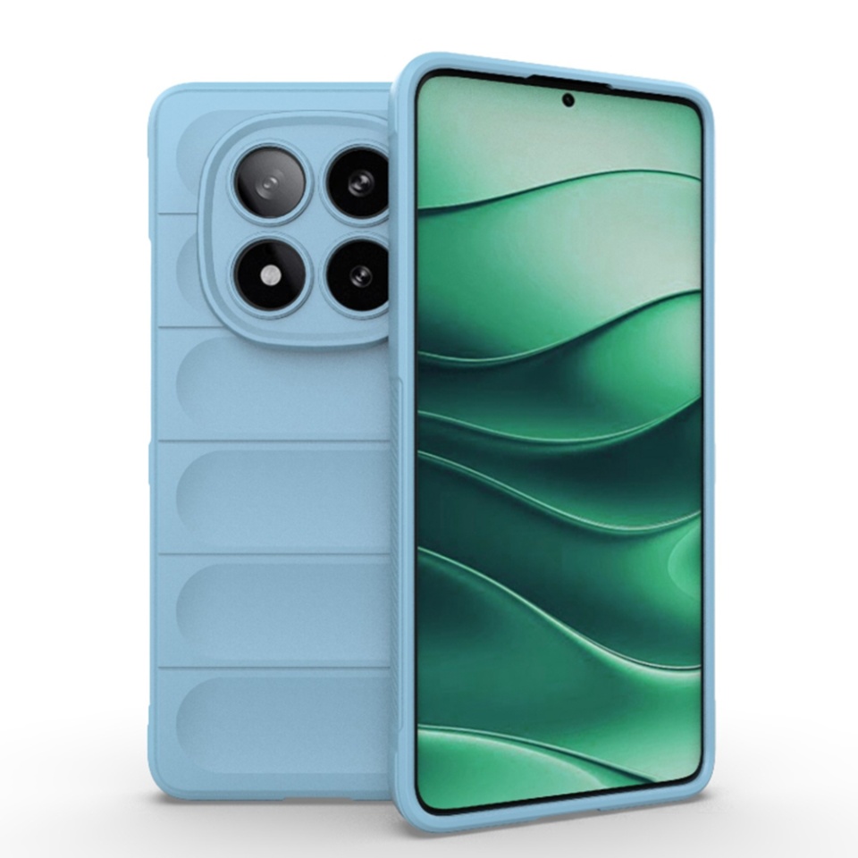 Husa pentru Xiaomi Redmi Note 14 Pro eleganta, din silicon mat, SKDR Vogue - Bleu