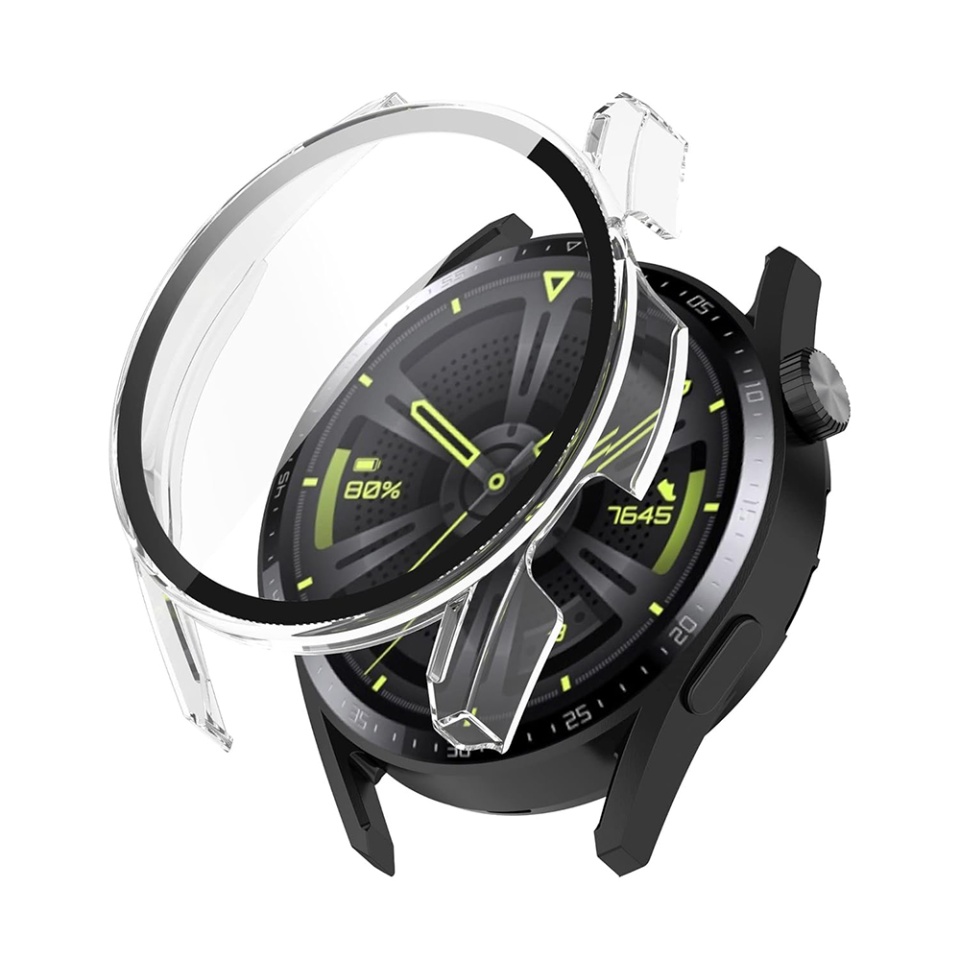 Husa Protectie 360°, Ultra-Subtire, Anti-Soc pentru Huawei Watch GT 3 (42mm), Anti-Soc Full Screen - Transparenta