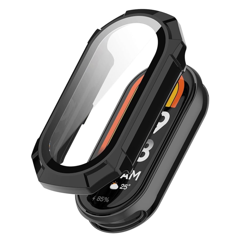 Husa Protectie 360°, Ultra-Subtire, Anti-Soc pentru Xiaomi Mi Band 8 / 8 NFC, Anti-Soc Full Screen - Negru