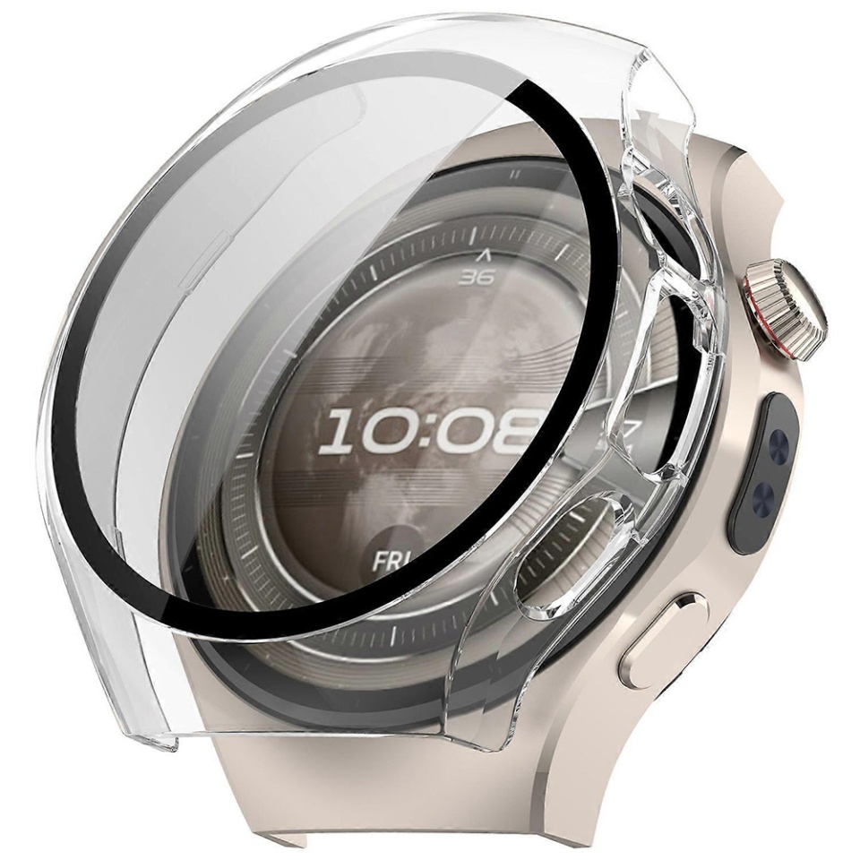 Husa protectie Smartwatch Huawei Watch 5 42mm, SKYDDAR INNOVATION, Defense360 Pro + Screen Protector, AntiSoc, set cu sticker, Transparenta