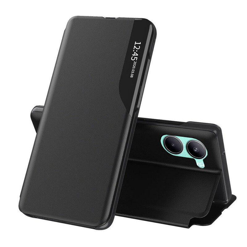 Husa Realme C33 tip carte Techsuit eFold - Negru