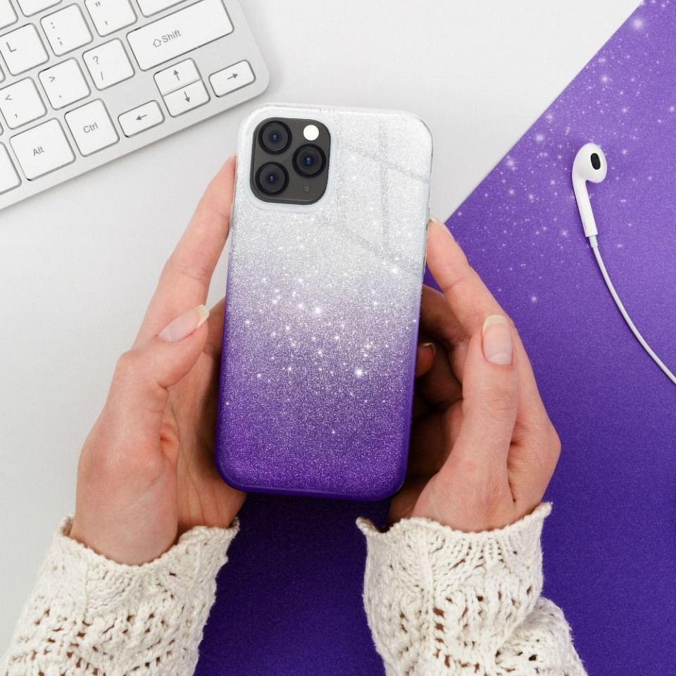Husa Samsung Galaxy A13 4G din silicon lucios, Skyddar Shining - Transparent / Violet - 2 | YEO