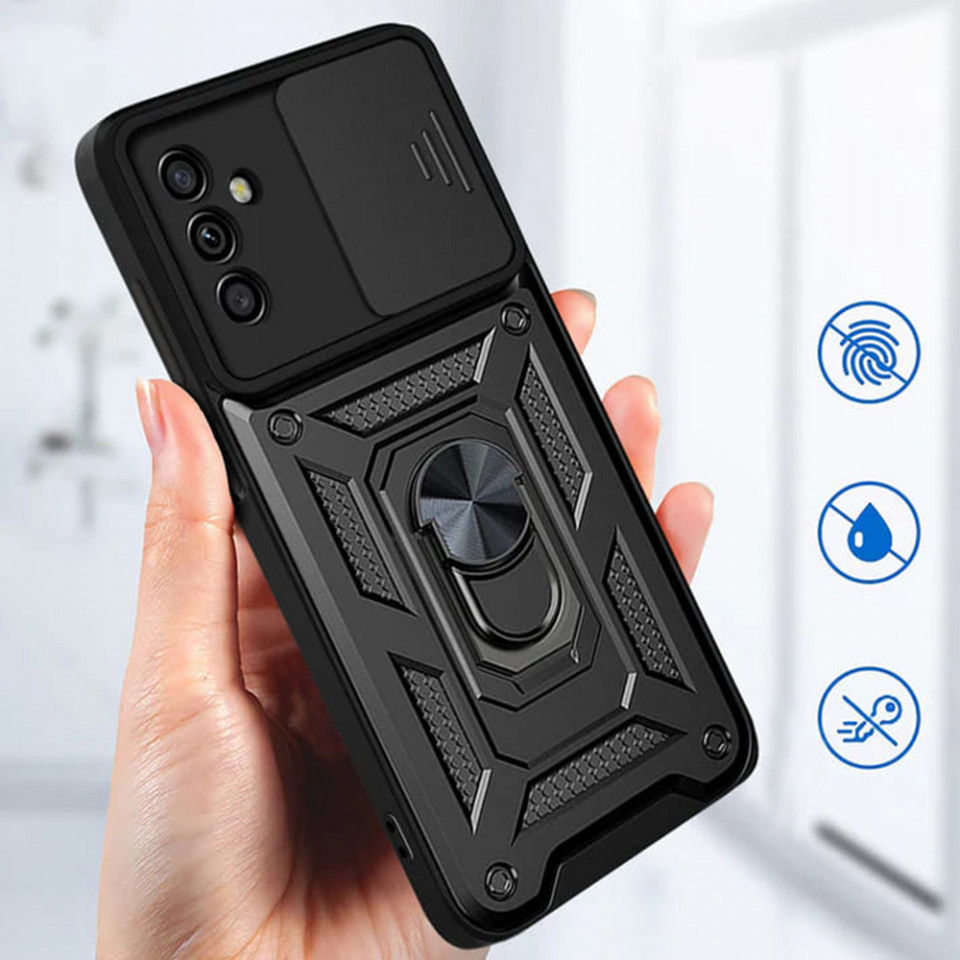 Husa Samsung Galaxy A13 5G / A04s cu inel magnetic, Techsuit CamShield - Negru - 3 | YEO