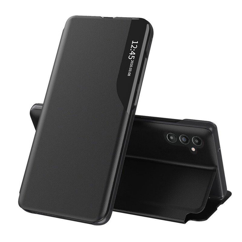 Husa Samsung Galaxy A35 5G tip carte, Skyddar Eco View Leather - Negru