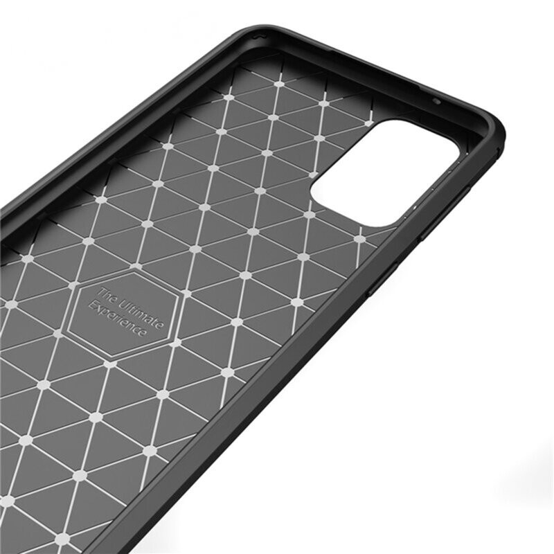 Husa Samsung Galaxy A53 5G din silicon, Slim, cu textura Fibra Carbon - Negru - 1 | YEO