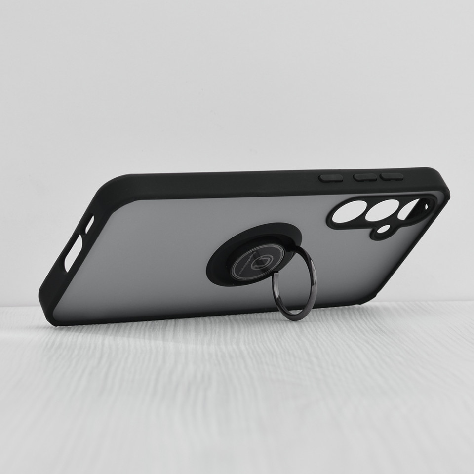 Husă Samsung Galaxy A55 5G SKYDDAR Glinth+ cu Inel Rotativ 360°, Compatibilitate Magnetică, Absorbție Șocuri, Design Subțire și Elegant - Negru - 1 | YEO